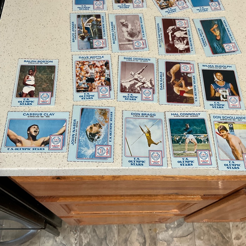Vintage U.S. Olympic Stars Trading Cards